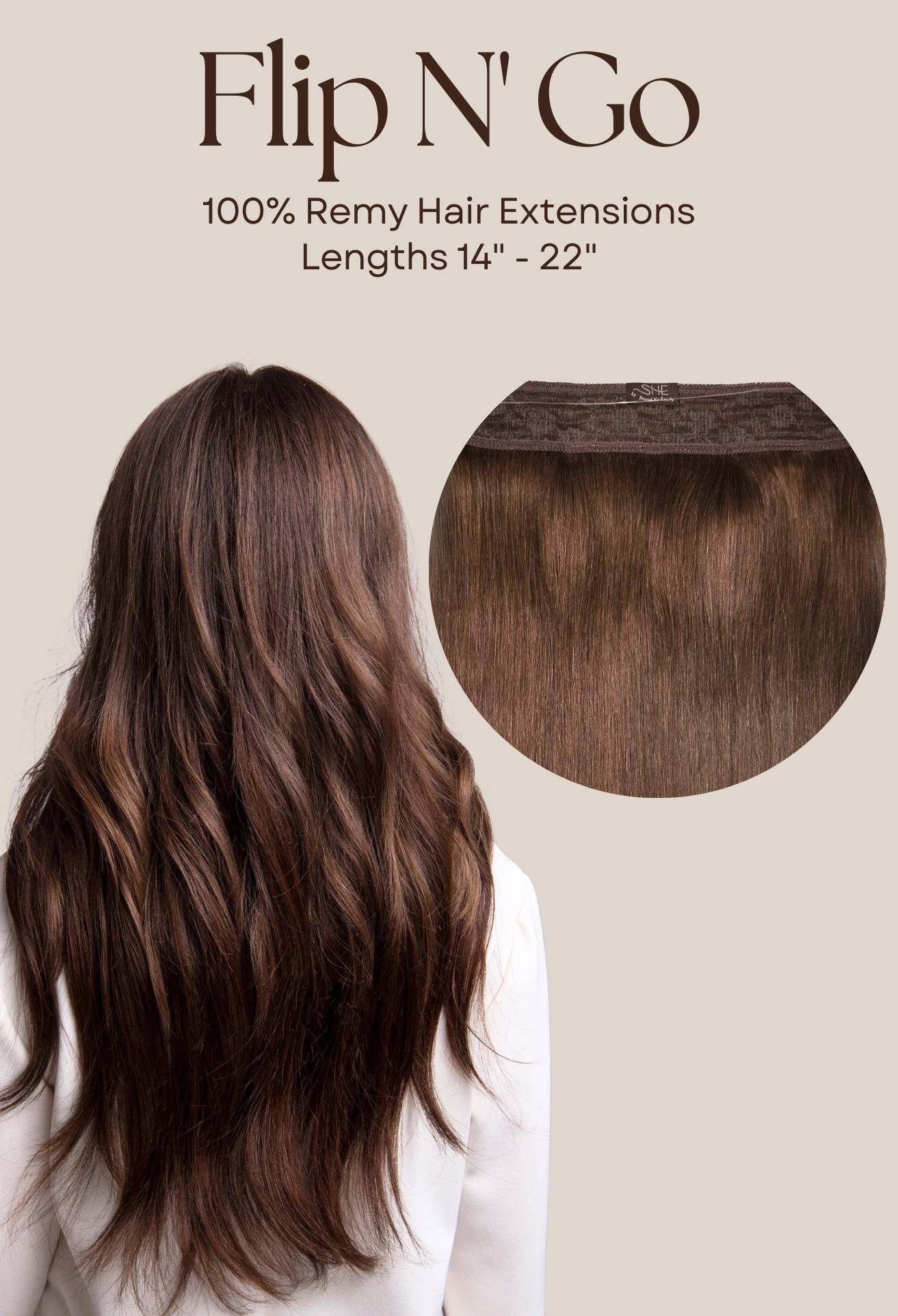 Remy hair extensions flip in top